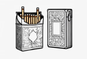 cigarettes box tattoo idea