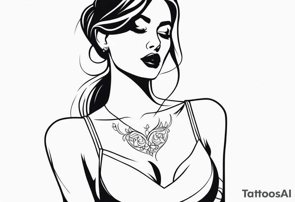 woman with big titts tattoo idea