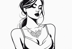 woman with big titts tattoo idea