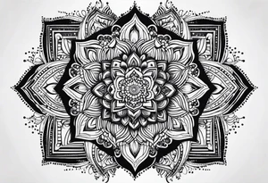 mandala made of dots tattoo idea