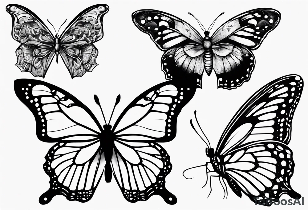 Butterflies tattoo idea