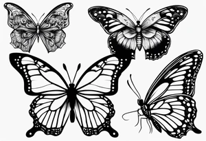 Butterflies tattoo idea