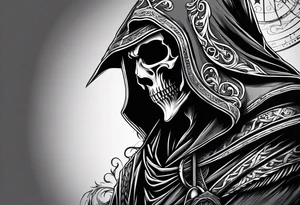 grim reaper with numbers 426 tattoo idea