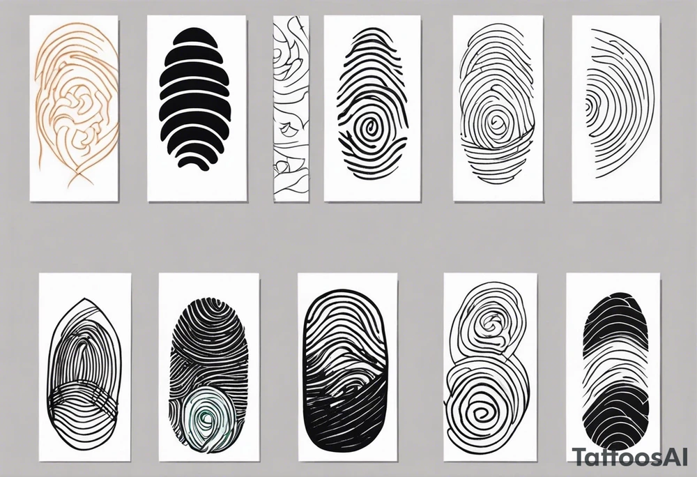 Finger print tattoos tattoo idea