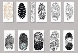 Finger print tattoos tattoo idea