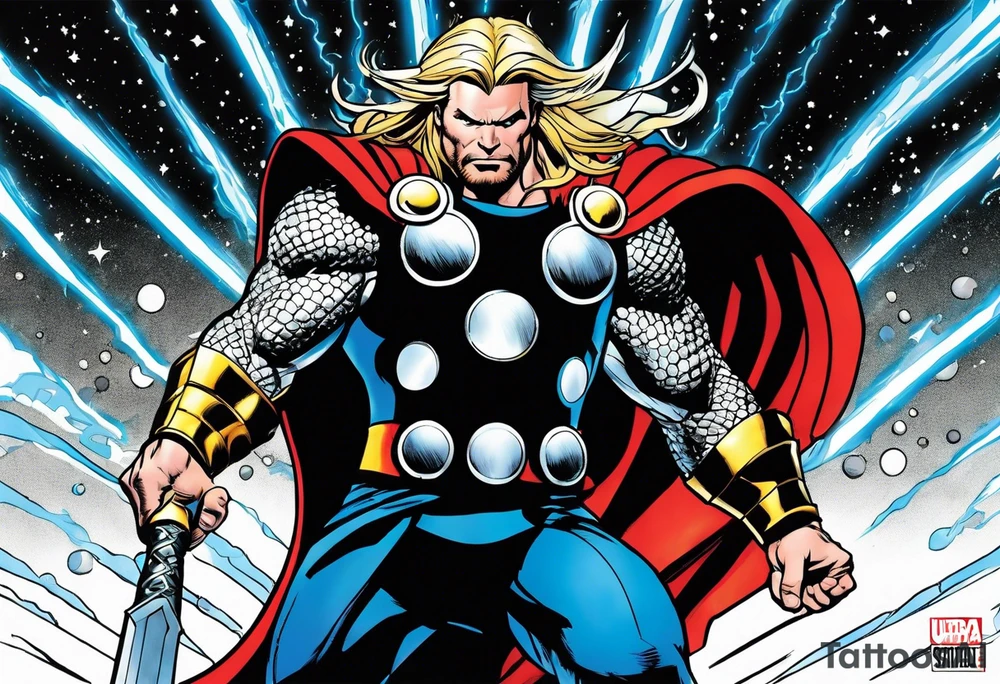 The Mighty Thor from the 1980's comics tattoo idea