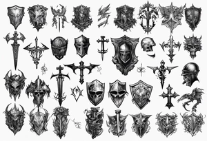 fallen knight tattoo idea