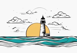 tatuagem pinterest de farol no oceano tattoo idea