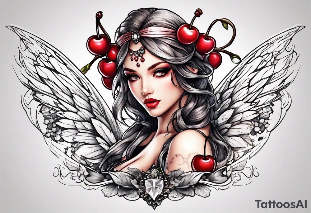 Cherry Fairy tattoo idea