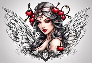 Cherry Fairy tattoo idea