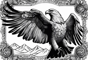 Dove and Eagle tattoo idea