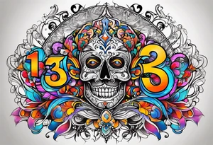 number "13" tattoo idea