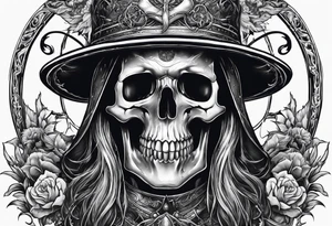necromancer with Scythe tattoo idea