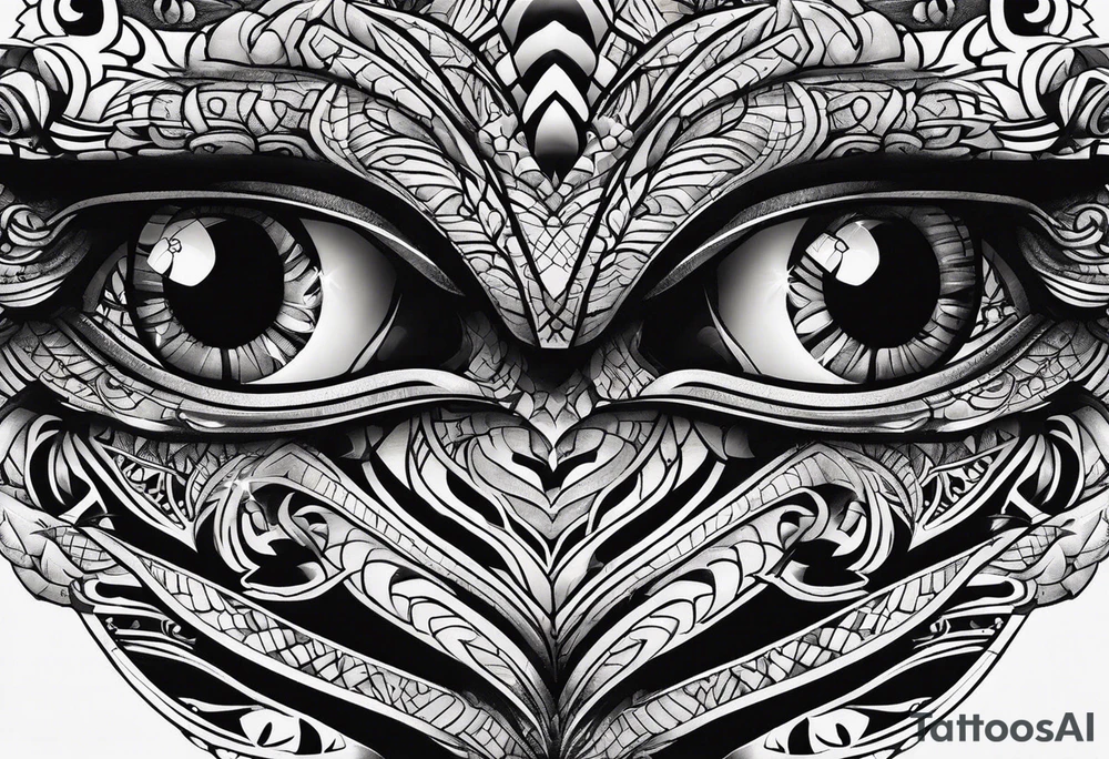 Copperhead eyes left and right tattoo idea