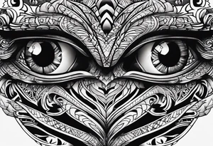 Copperhead eyes left and right tattoo idea