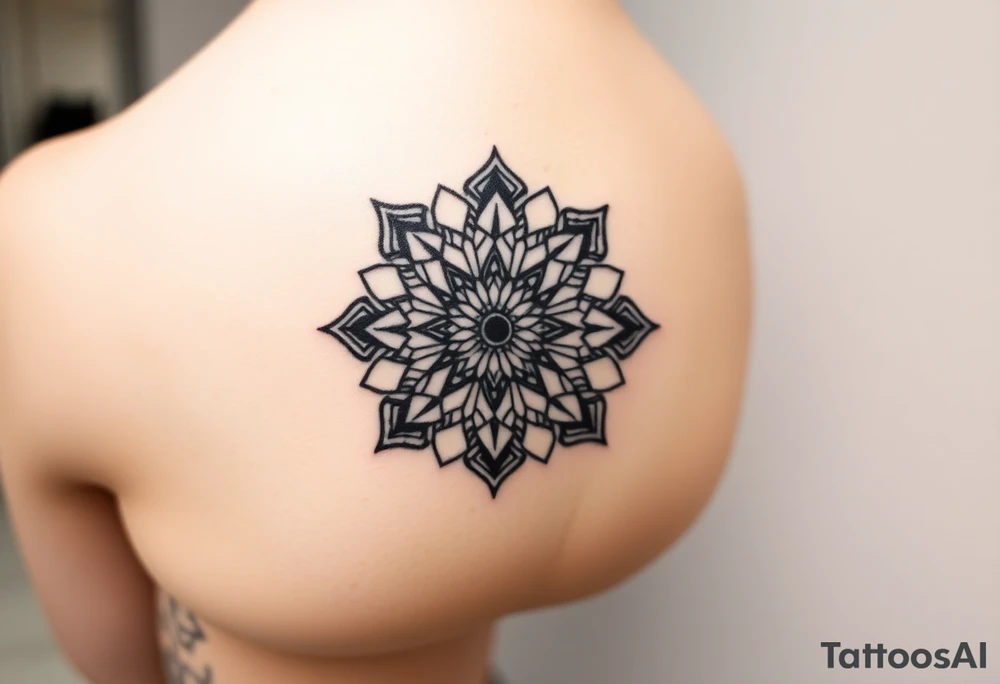 geometric mandala tattoo 

for back of knee/lower leg tattoo tattoo idea