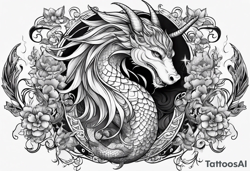 Taurus dragon whole body girly tattoo idea