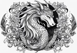 Taurus dragon whole body girly tattoo idea