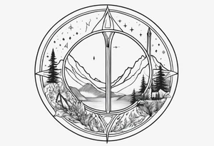 Lord of the rings and Harry Potter mashup but more lord of the rings heavy. Small simple dainty fine line and minimal. Objects only. Hobbit door hole, wands, elvish writing, deathly hallows tattoo idea