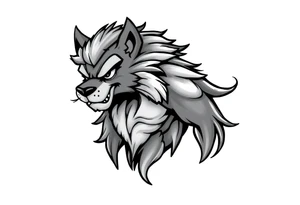 furry cartoon fursona ANTHROPOMORPHIC HUMAN masculine buff tattoo idea