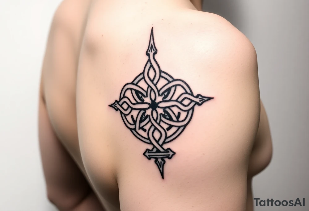 Celtic symbols calf tattoo tattoo idea