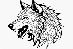 Dire wolf head tattoo idea