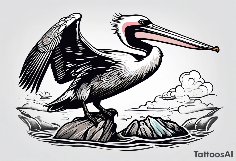 pelican, diving tattoo idea
