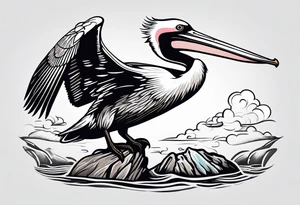 pelican, diving tattoo idea
