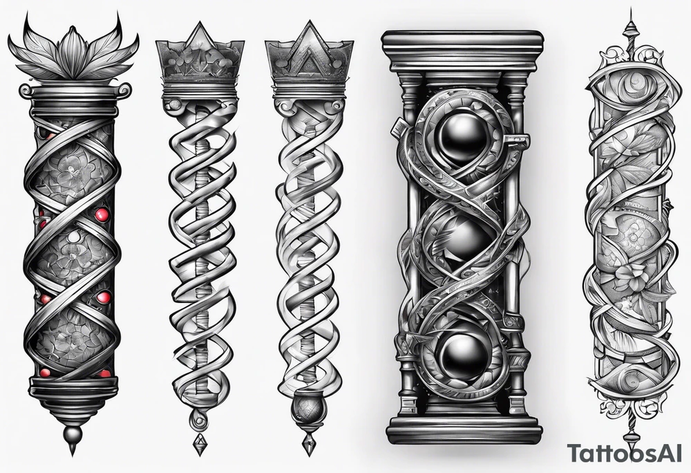 DNA forearm tattoo idea