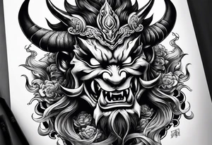 Japanese Demon tattoo idea