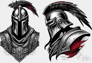 Spartan faceless warrior like the movie 300 tattoo idea