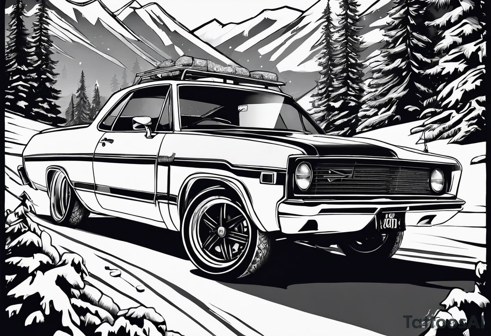 cars, snowboarding, huskie, money, rich tattoo idea