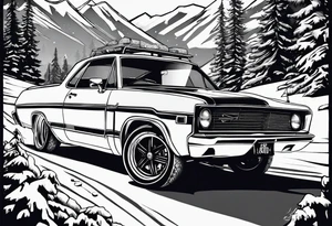 cars, snowboarding, huskie, money, rich tattoo idea