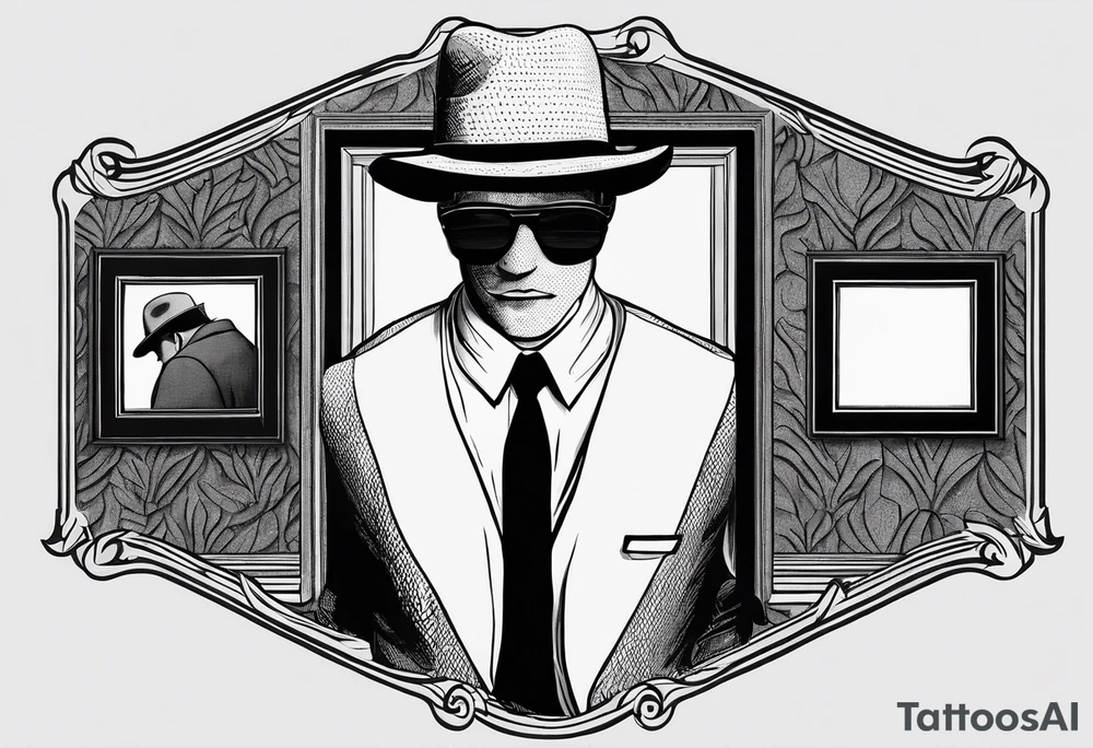 The drawing “the invisible man” by rene magritte tattoo idea