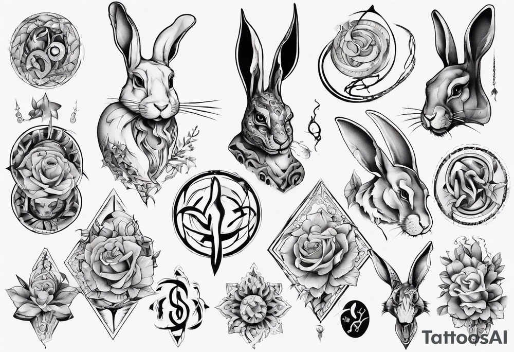 Schlange und Hase tattoo idea