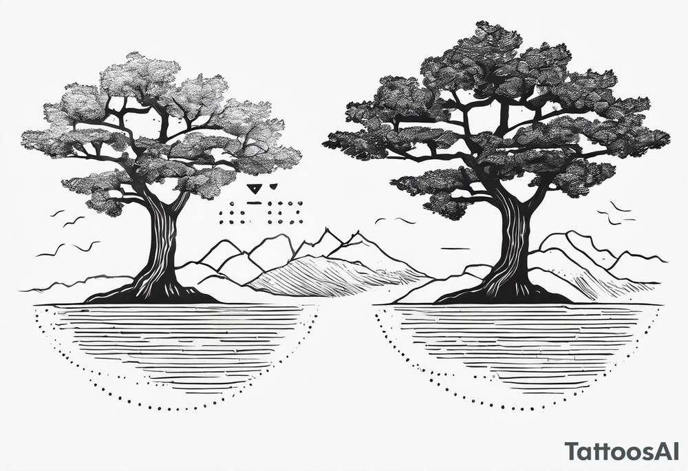 Hong Kong CityU tree with number 6 carved in it tattoo idea