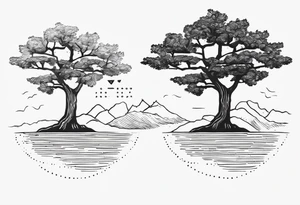 Hong Kong CityU tree with number 6 carved in it tattoo idea