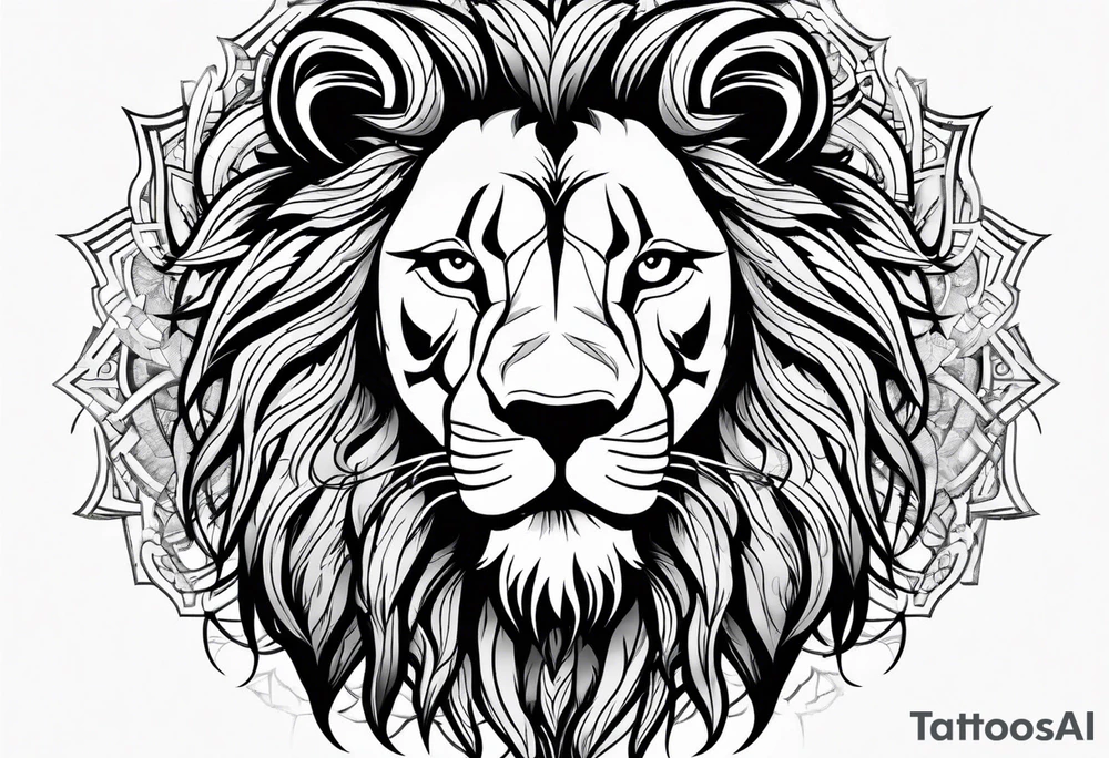 Lion head tattoo idea
