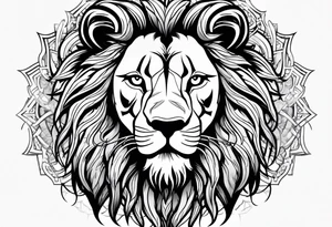 Lion head tattoo idea