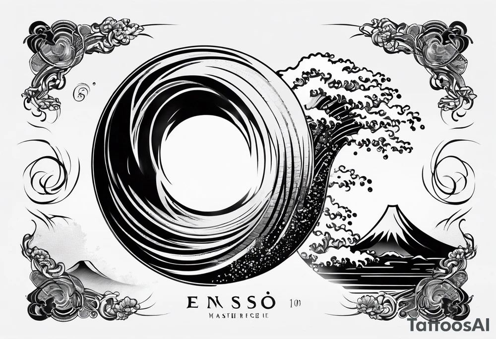 Enso with kaizen and shoganai tattoo idea