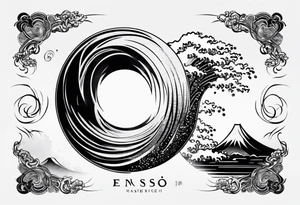 Enso with kaizen and shoganai tattoo idea