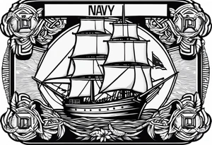 NAvy theme with DDG 51, tomahawk misslies, the FC rating badge, and crossed cannons tattoo idea