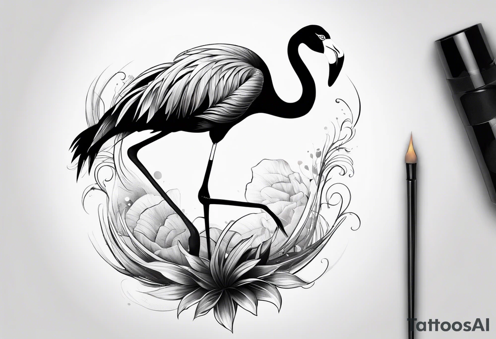 flamingo tattoo idea