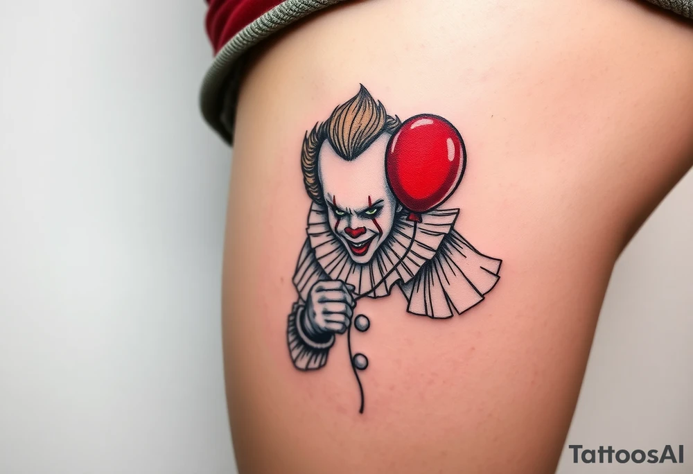 Pennywise with the red balloon tattoo idea