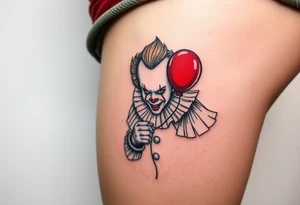 Pennywise with the red balloon tattoo idea