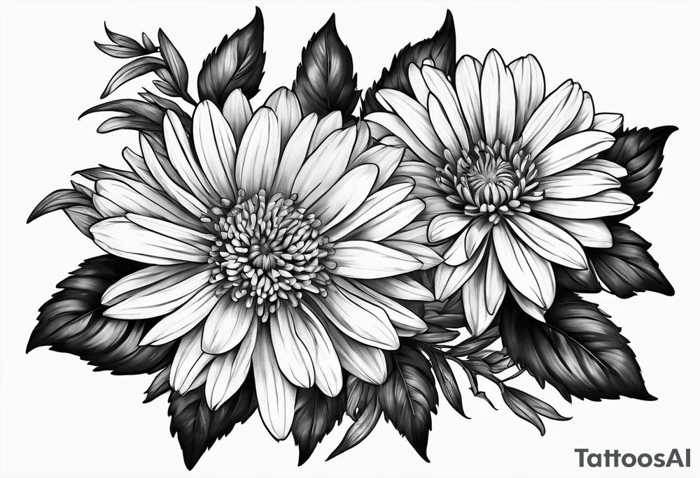 Asters tattoo idea