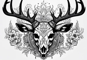 deer skull tattoo idea