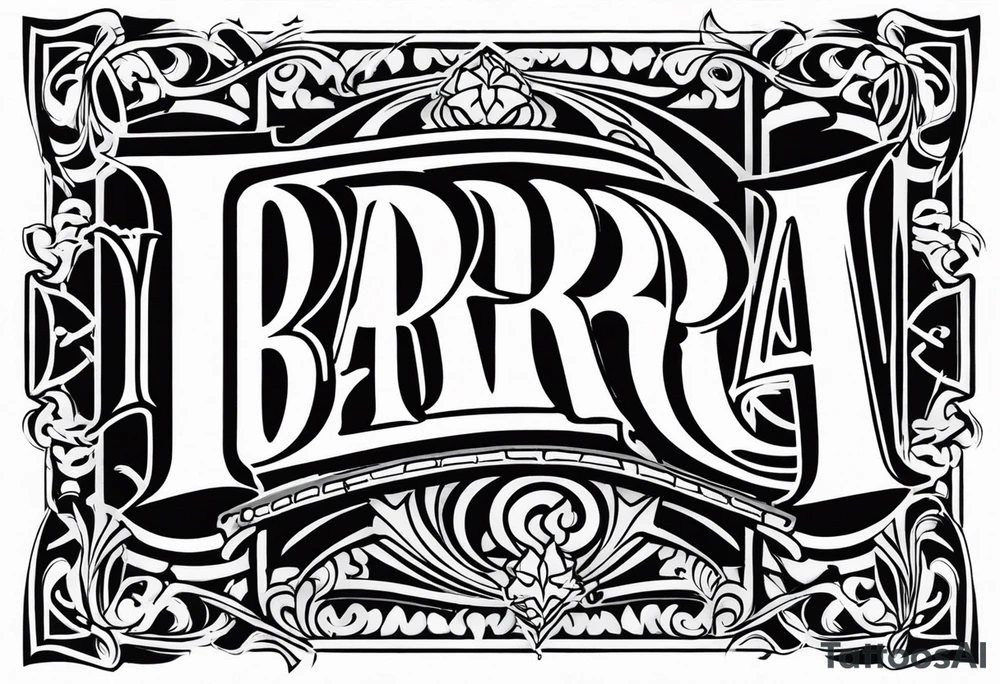 My last name IBARRA in old English with some Chicano designs around it tattoo idea