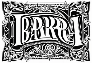 My last name IBARRA in old English with some Chicano designs around it tattoo idea