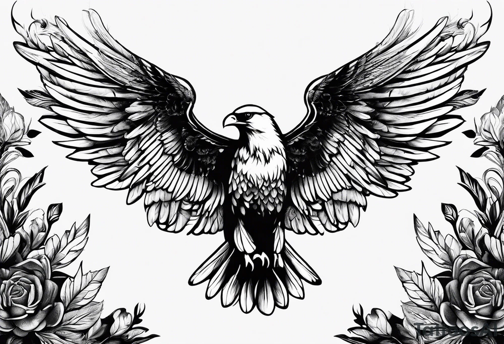 "one day, i am going to grow wings" in writing, with wings on either side tattoo idea